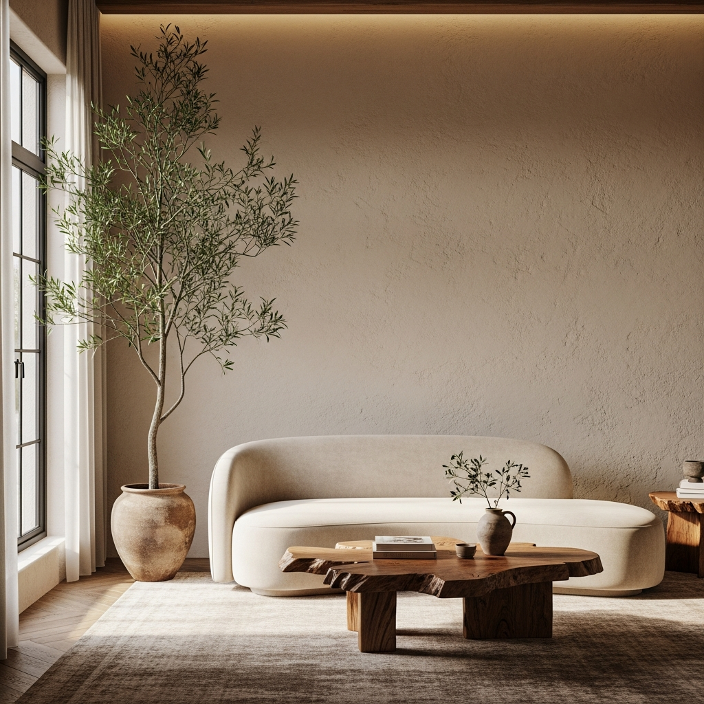 Aesthetic: Minimalist Wabi-Sabi Living Room