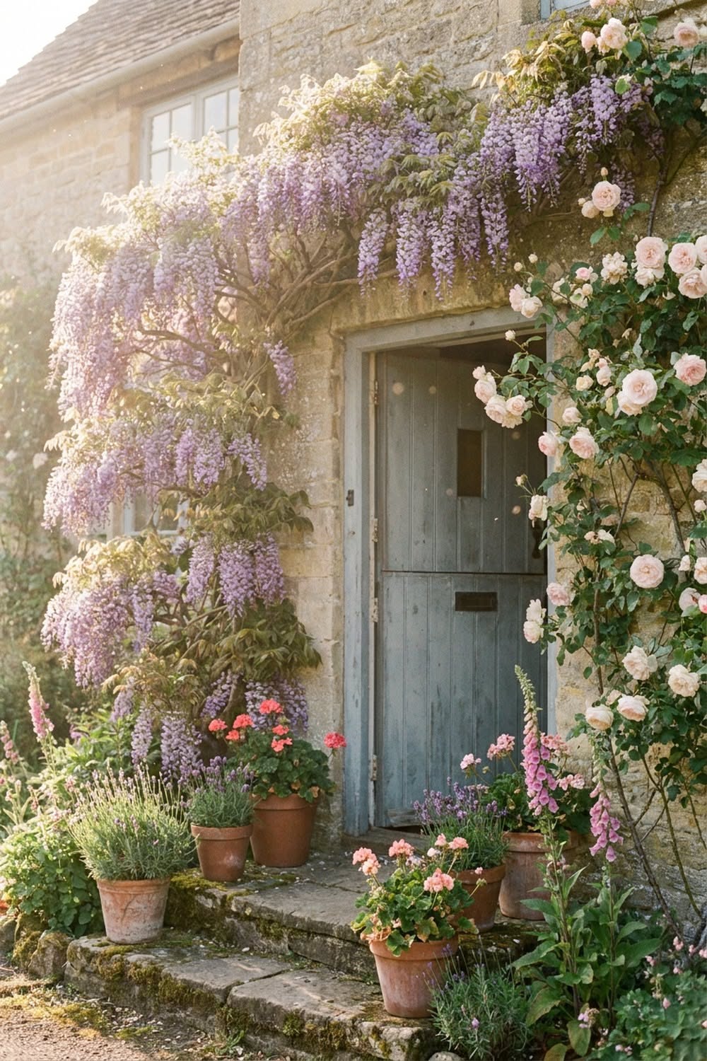 Wisteria Doorways: Dreamy Cottagecore Curb Appeal