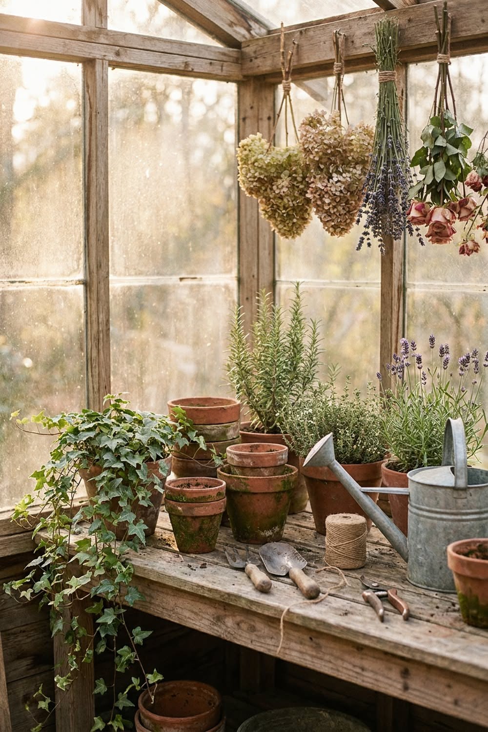 Cozy Cottage Potting Bench Ideas